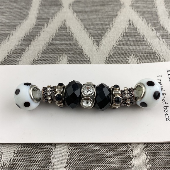 Hildie & Jo 9 Metal Lined Beads NWT (Fits Pandora Bracelets) - Picture 3 of 4